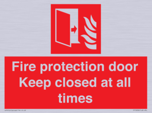 Fire protection door Keep closed at all times